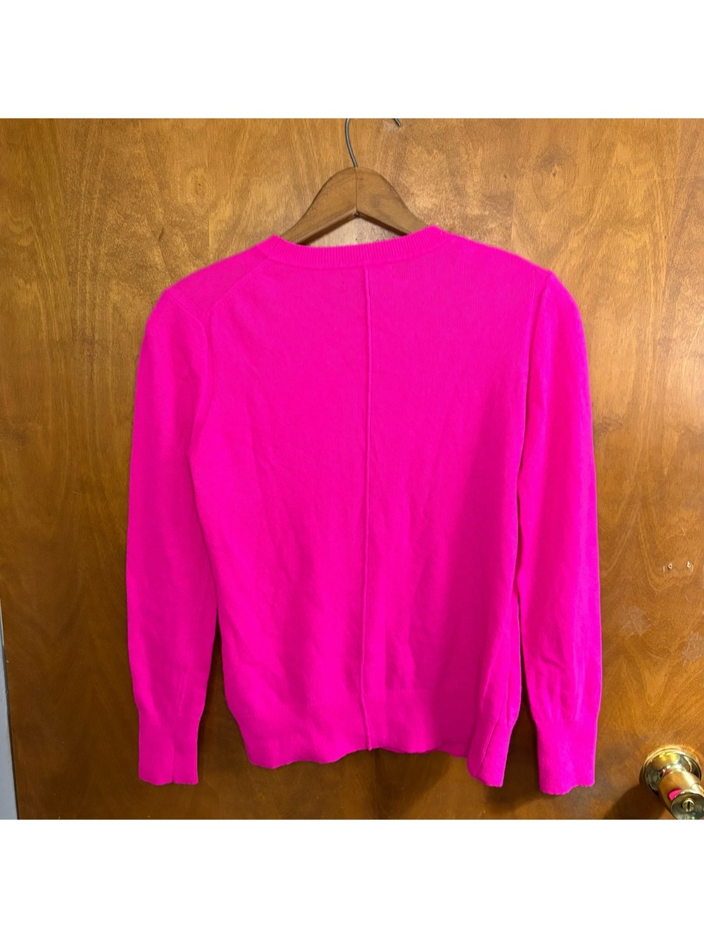 Banana Republic Hot Pink Merino Wool Sweater Small Preppy Office Work Academia - Picture 2 of 12
